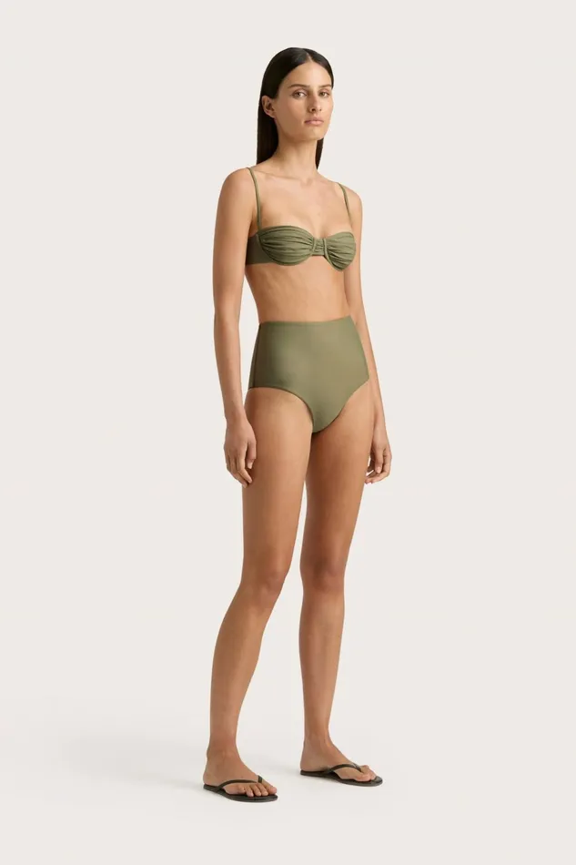 Women Faithfull The Brand Swim Stefania Bikini Top Khaki