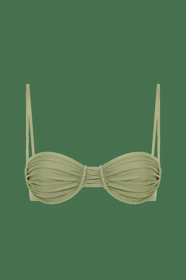 Women Faithfull The Brand Swim Stefania Bikini Top Khaki