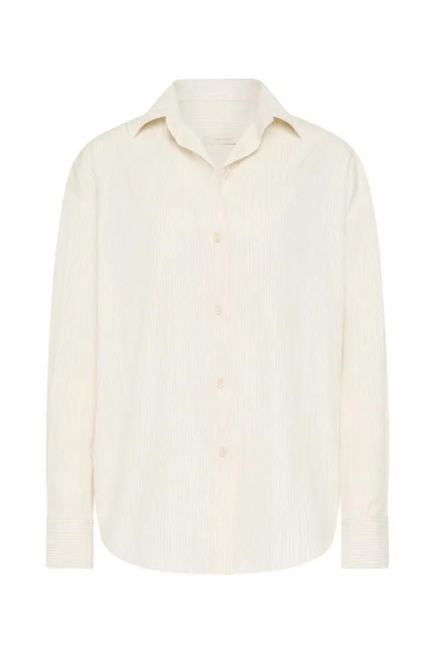 Women Faithfull The Brand Tops Freja Shirt Cream Pinstripe