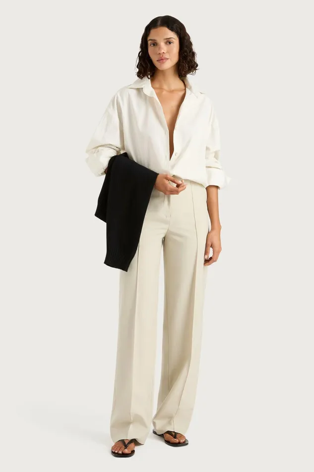 Women Faithfull The Brand Tops Freja Shirt Cream Pinstripe