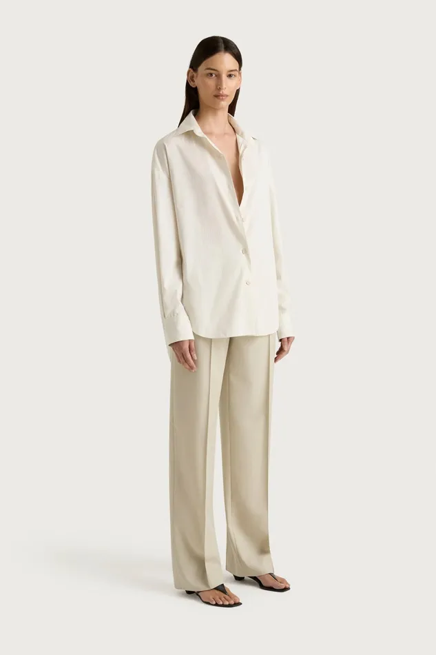 Women Faithfull The Brand Tops Freja Shirt Cream Pinstripe