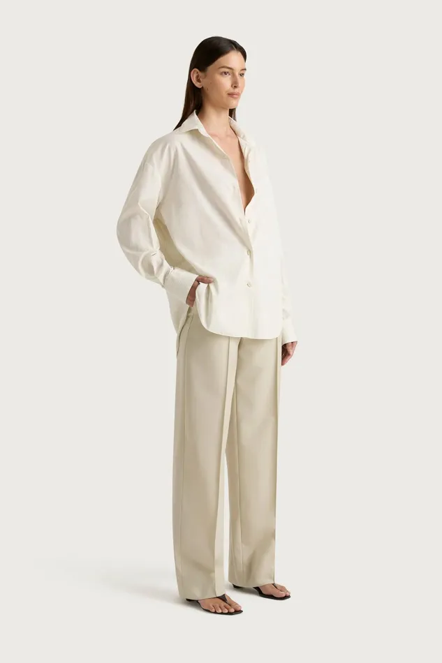 Women Faithfull The Brand Tops Freja Shirt Cream Pinstripe