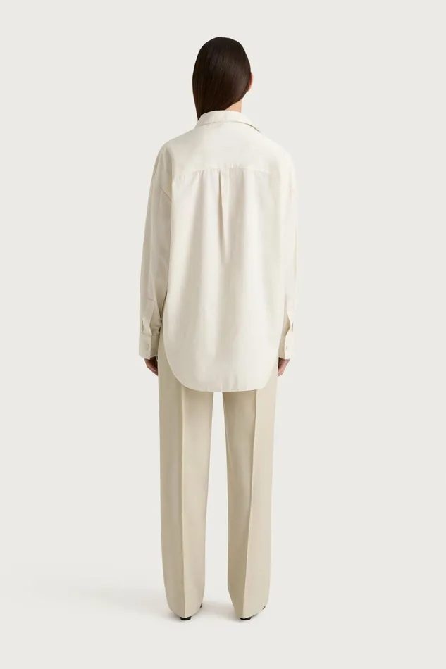 Women Faithfull The Brand Tops Freja Shirt Cream Pinstripe