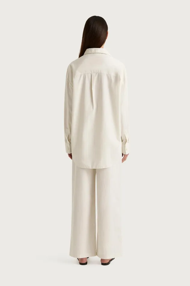 Women Faithfull The Brand Tops Freja Shirt Cream Pinstripe