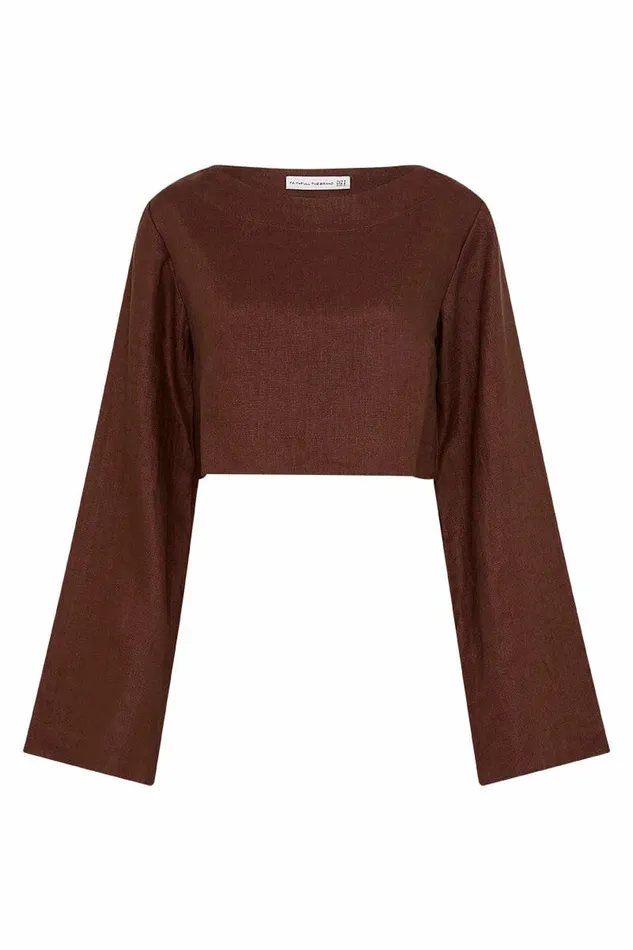 Women Faithfull The Brand Tops Menorca Top Tobacco 8211 Faithfull The Brand