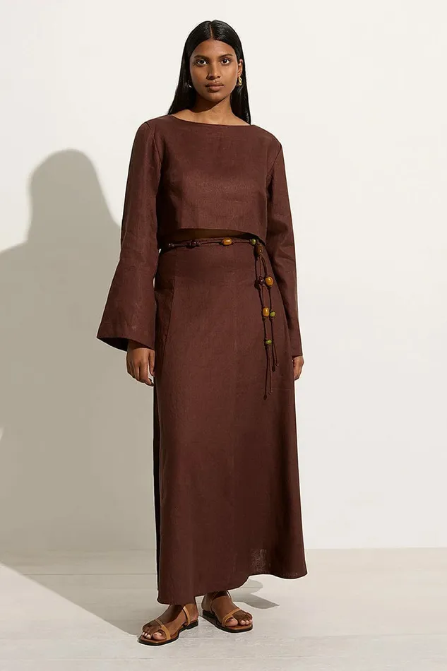 Women Faithfull The Brand Tops Menorca Top Tobacco 8211 Faithfull The Brand