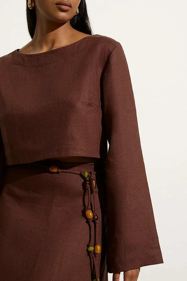 Women Faithfull The Brand Tops Menorca Top Tobacco 8211 Faithfull The Brand