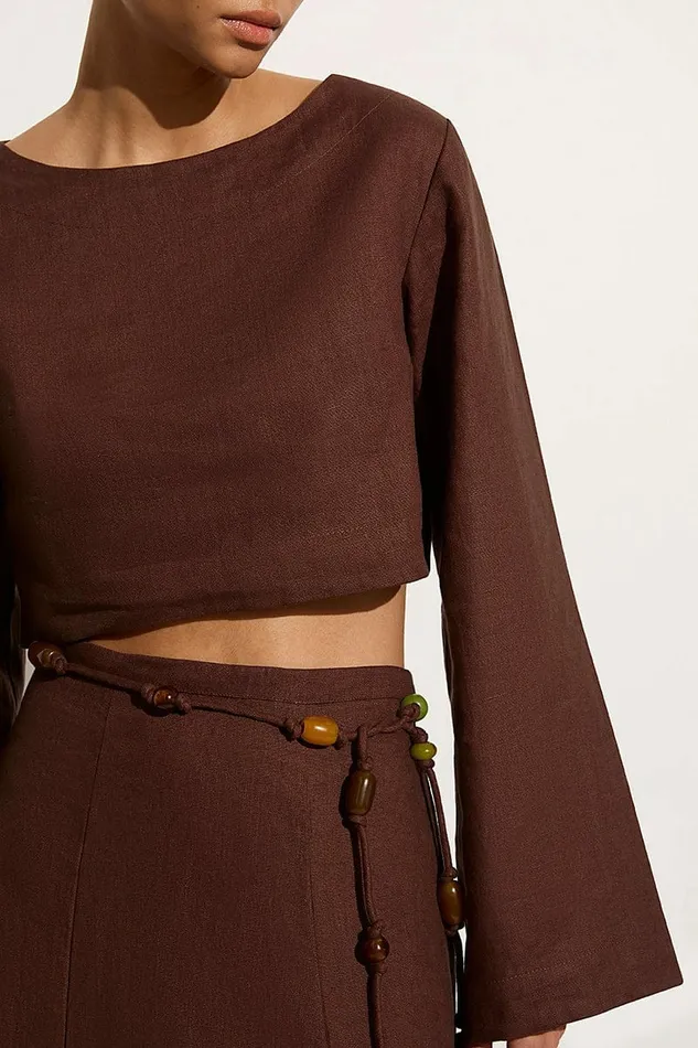 Women Faithfull The Brand Tops Menorca Top Tobacco 8211 Faithfull The Brand