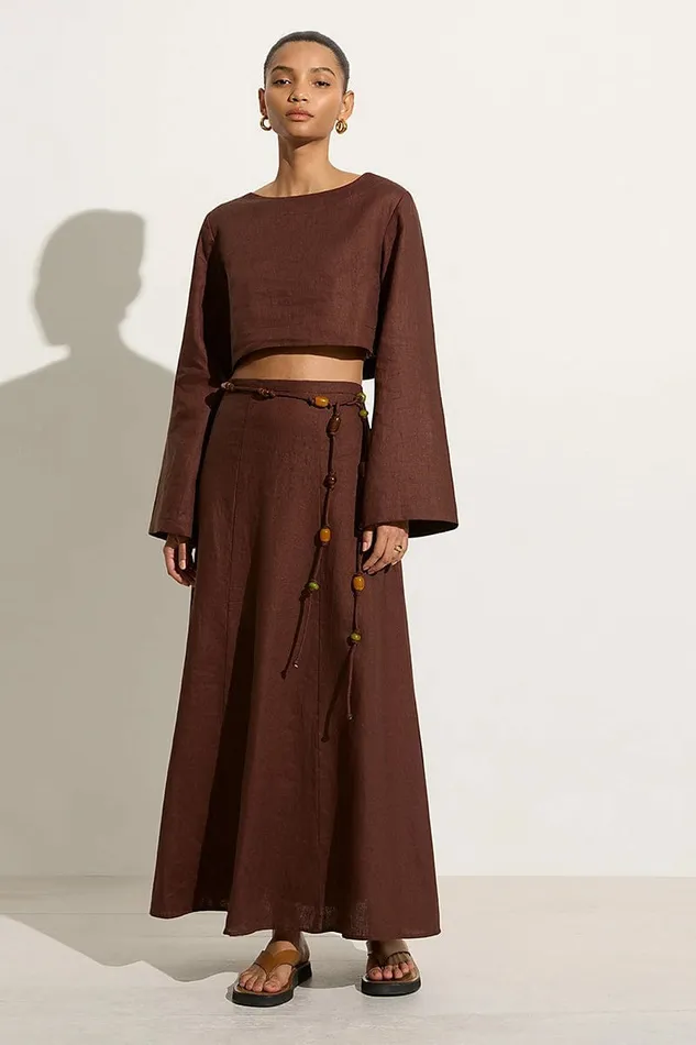 Women Faithfull The Brand Tops Menorca Top Tobacco 8211 Faithfull The Brand
