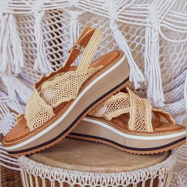 Women FEEL Natural Raffia Clergerie Sandals