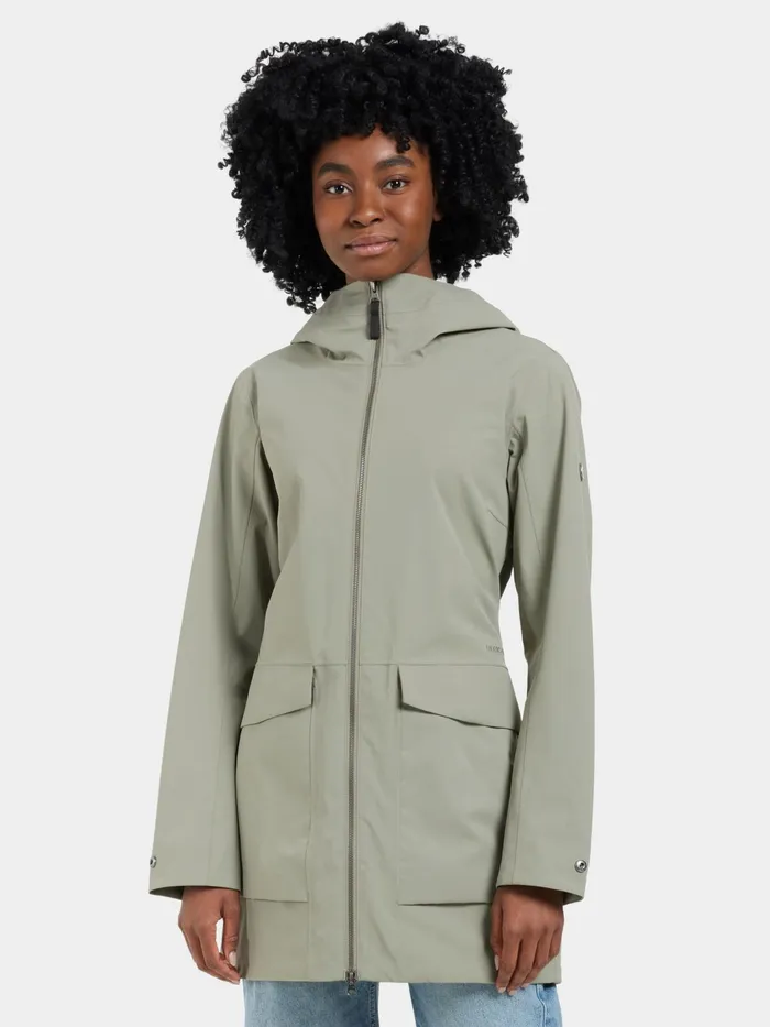 Women Folka Parka Mistel Green Didriksons Spring Jackets