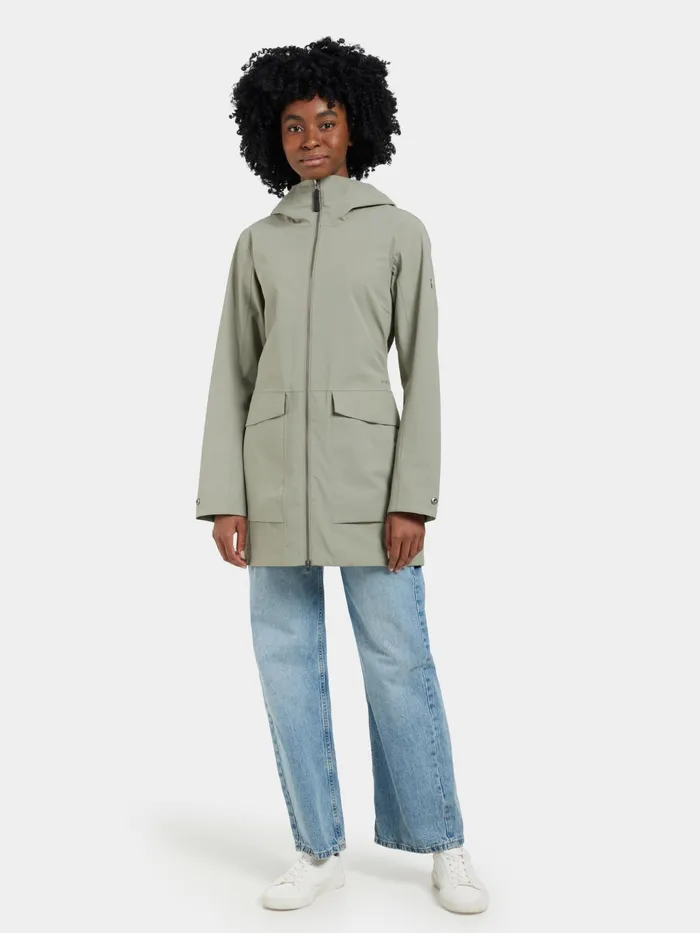 Women Folka Parka Mistel Green Didriksons Spring Jackets