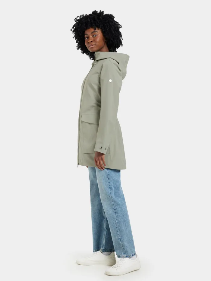Women Folka Parka Mistel Green Didriksons Spring Jackets