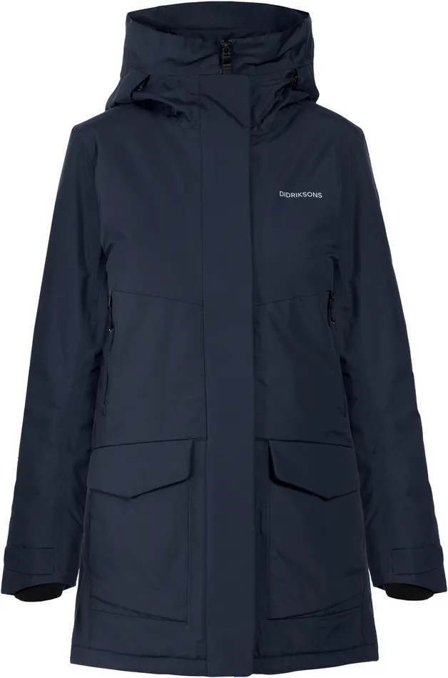 Women Frida Parka Dark Night Blue Didriksons Autumn Jackets