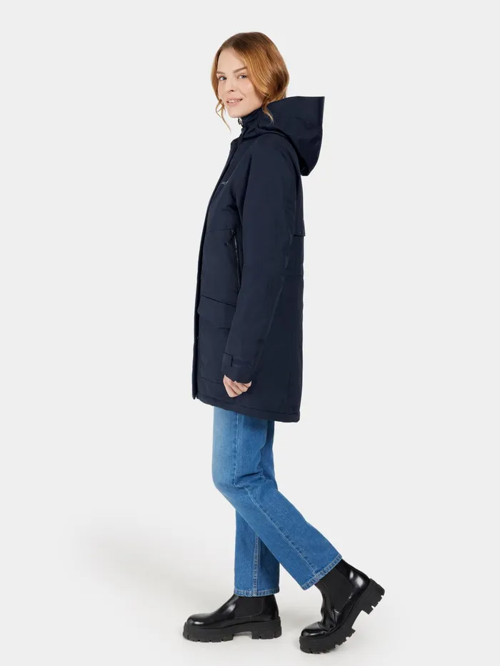 Women Frida Parka Dark Night Blue Didriksons Autumn Jackets