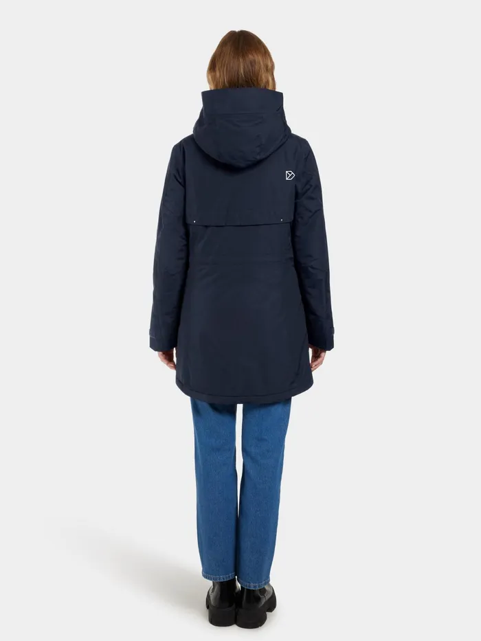Women Frida Parka Dark Night Blue Didriksons Autumn Jackets