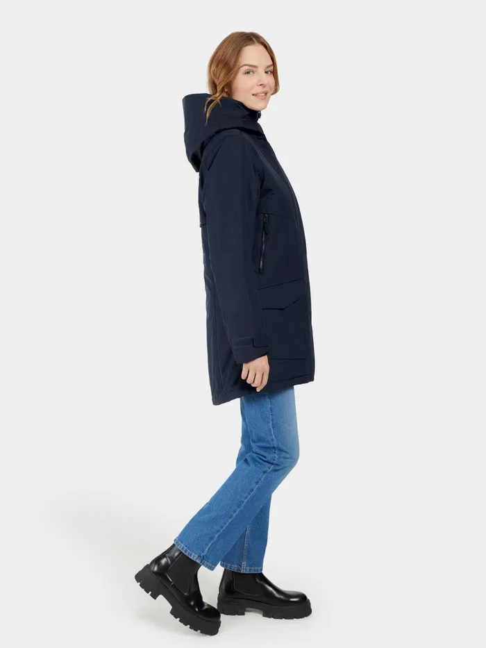Women Frida Parka Dark Night Blue Didriksons Autumn Jackets