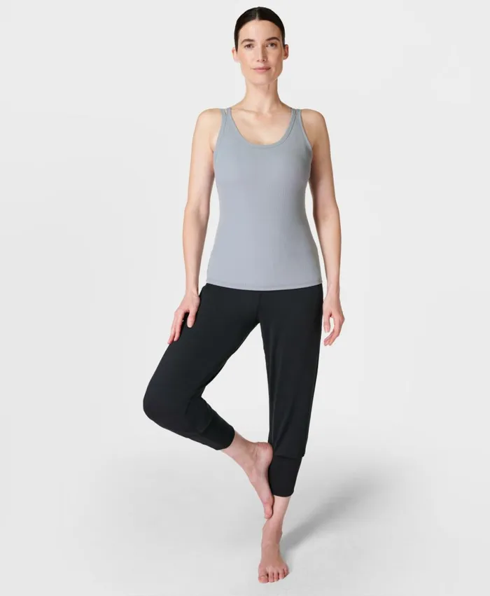 Women Gary Cropped Yoga Pants Black Sweaty Betty Trousers
