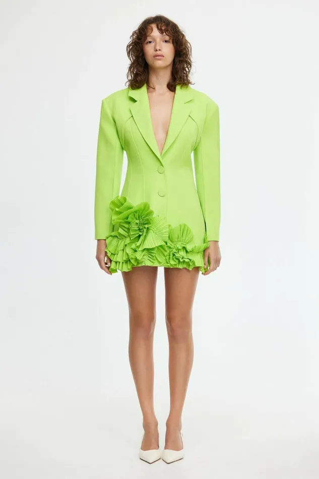 Women HAMPSTEAD BLAZER DRESS French Lime Acler Mini Dresses