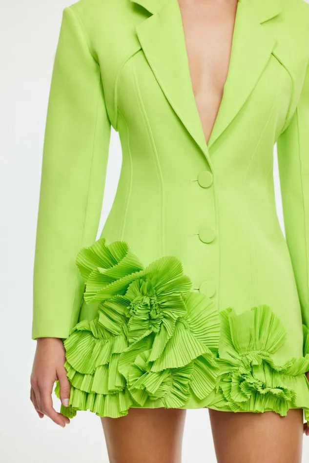 Women HAMPSTEAD BLAZER DRESS French Lime Acler Mini Dresses