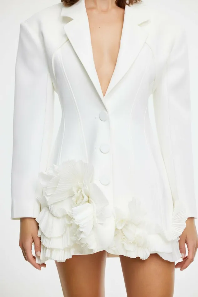 Women HAMPSTEAD BLAZER DRESS Ivory Acler Mini Dresses