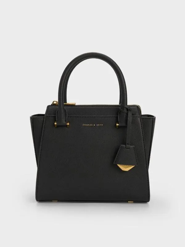 Women Harper Geometric Top Handle Bag 8211 Black CHARLES and KEITH Top Handle Bags Women Harper Geometric Top Handle Bag 8211 Black CHARLES and KEITH Top Handle Bags