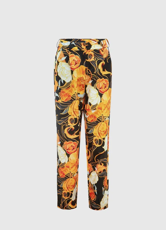 Women Harper Straight Leg Pants 8211 Adorn Print in Royal Pants LEO LIN