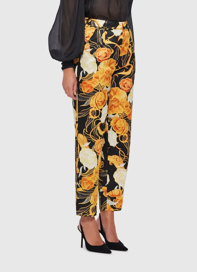 Women Harper Straight Leg Pants 8211 Adorn Print in Royal Pants LEO LIN