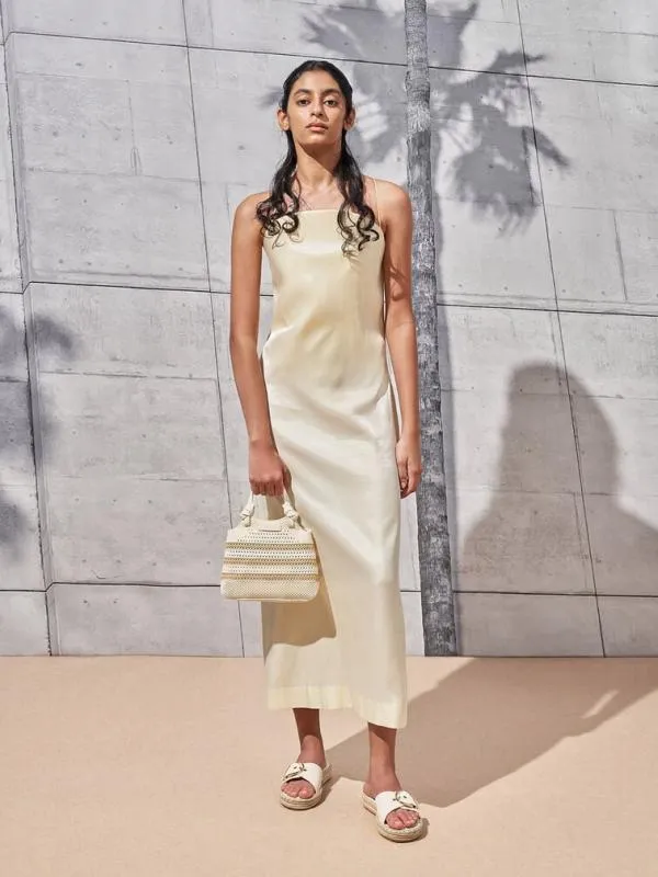 Women Ida Striped Knotted Handle Tote Bag 8211 Sand CHARLES and KEITH Tote Bags