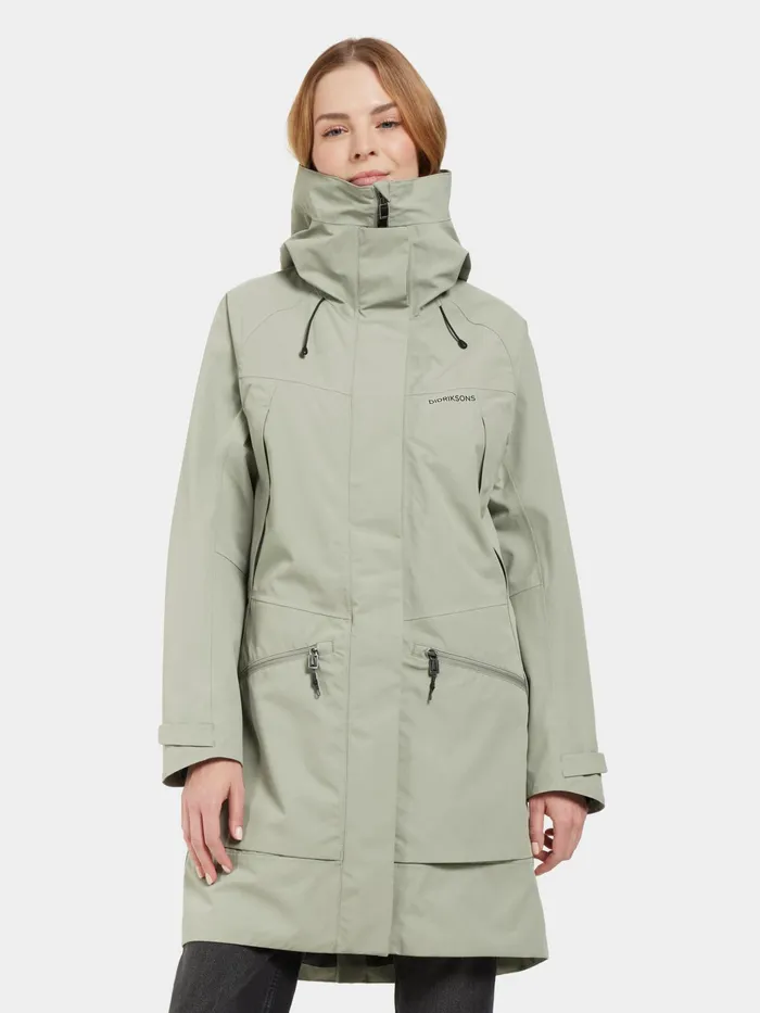 Women Ilma Parka Wilted Leaf Didriksons Spring Jackets