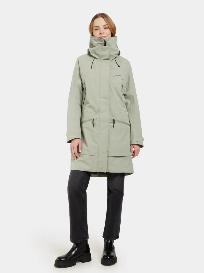 Women Ilma Parka Wilted Leaf Didriksons Spring Jackets