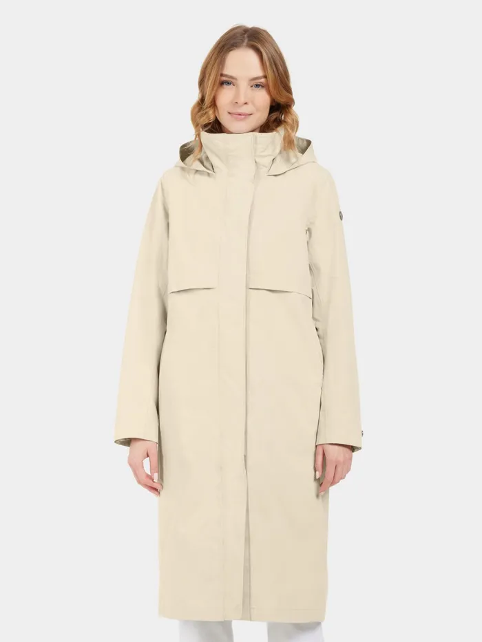 Women Isolde Parka Long Clay Beige Didriksons Spring Jackets