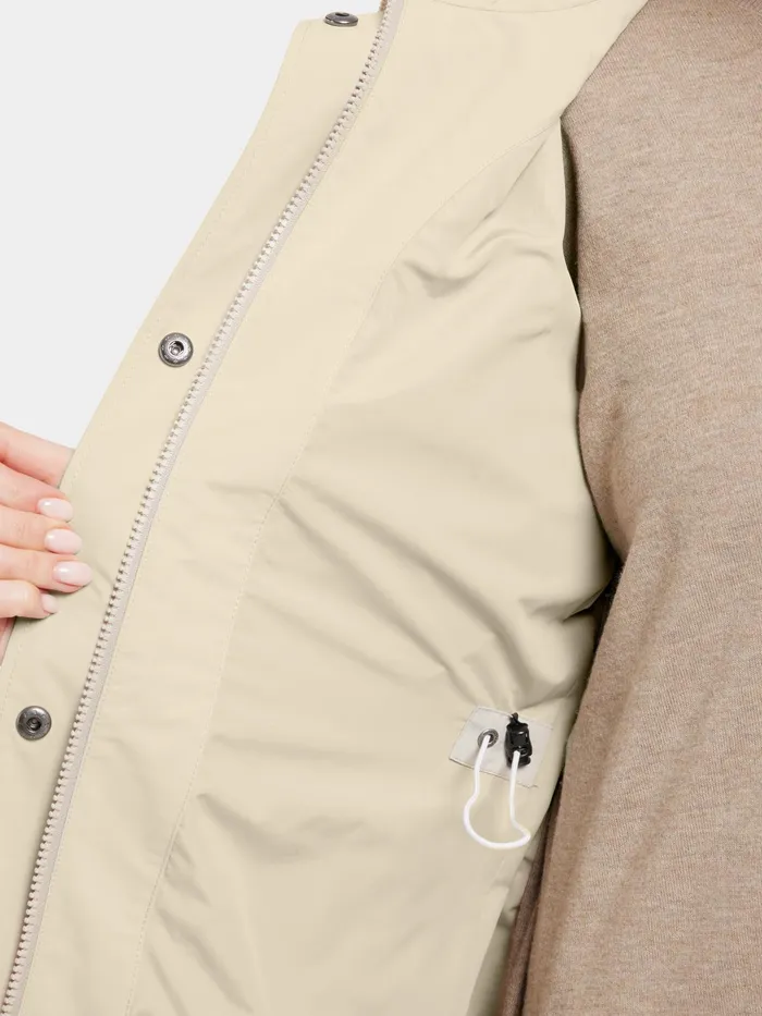 Women Isolde Parka Long Clay Beige Didriksons Spring Jackets