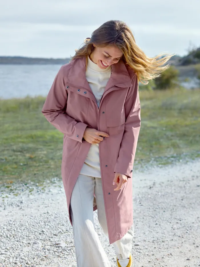 Women Isolde Parka Long Clay Beige Didriksons Spring Jackets