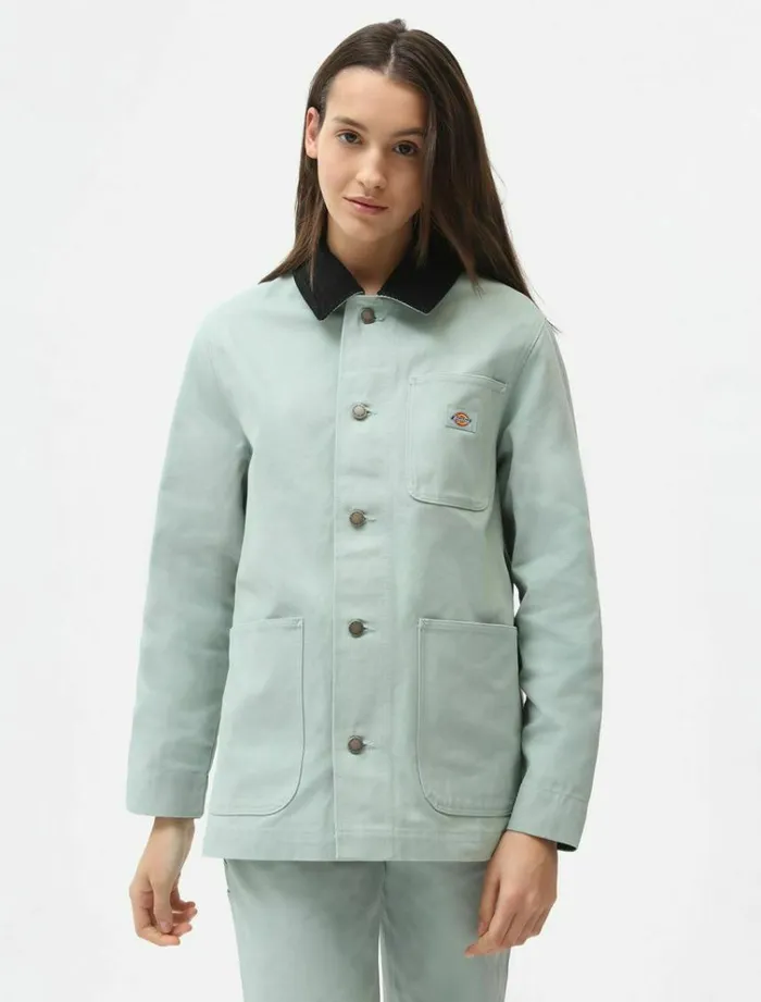 Women Jackets Dickies Duck Canvas Chore Coat Jadeite