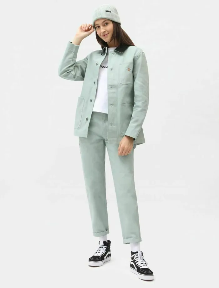 Women Jackets Dickies Duck Canvas Chore Coat Jadeite