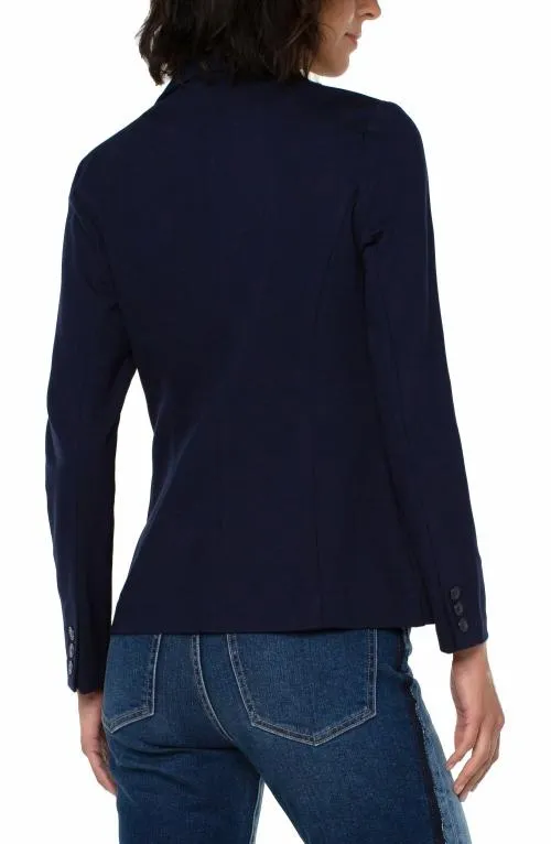 Women Jackets Liverpool Los Angeles Fitted Blazer Super Stretch Cadet Blue
