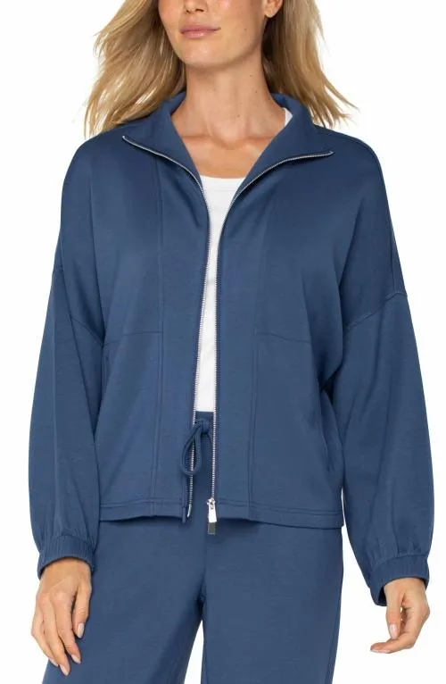 Women Jackets Liverpool Los Angeles Zip Up Funnel Neck Jacket Prussian Blue