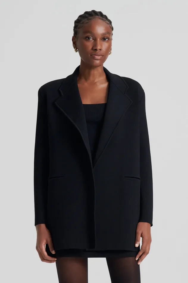 Women Jackets Scanlan Theodore CREPE KNIT LOOSE TAILORED JACKET BLACK Women Jackets Scanlan Theodore CREPE KNIT LOOSE TAILORED JACKET BLACK