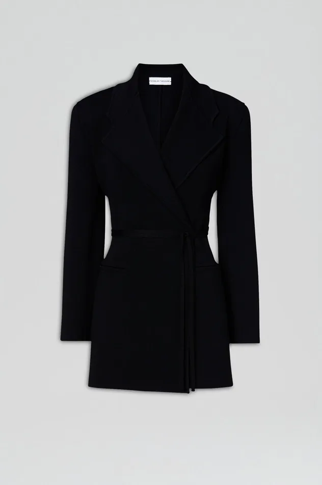 Women Jackets Scanlan Theodore CREPE KNIT LOOSE TAILORED JACKET BLACK Women Jackets Scanlan Theodore CREPE KNIT LOOSE TAILORED JACKET BLACK