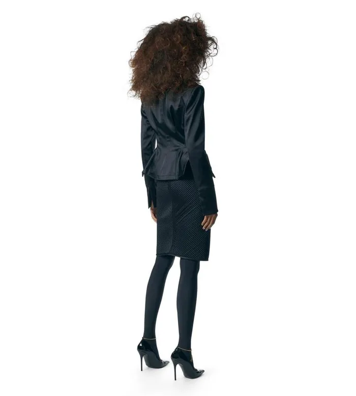 Women Jackets Tom Ford Wrap Peplum Jacket Black Women Jackets Tom Ford Wrap Peplum Jacket Black