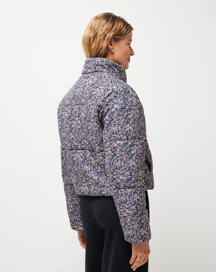 Women Jackets TravisMathew MONT BLANC FLORAL PUFFER Cream Multi