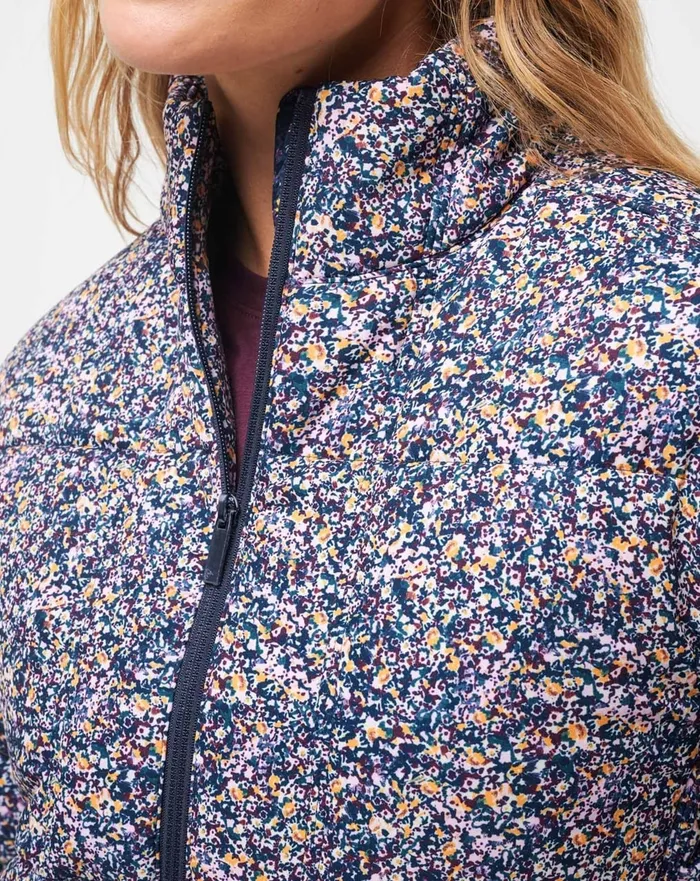 Women Jackets TravisMathew MONT BLANC FLORAL PUFFER Cream Multi