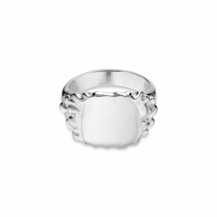 Women Jane Knig Silver Rings Drippy Signet Ring