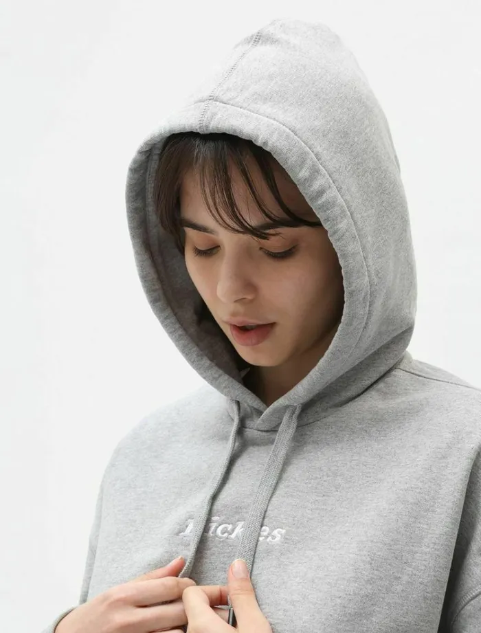 Women Jumpers and Sweatshirts Dickies Loretto Boxy Hoodie Grey Melange