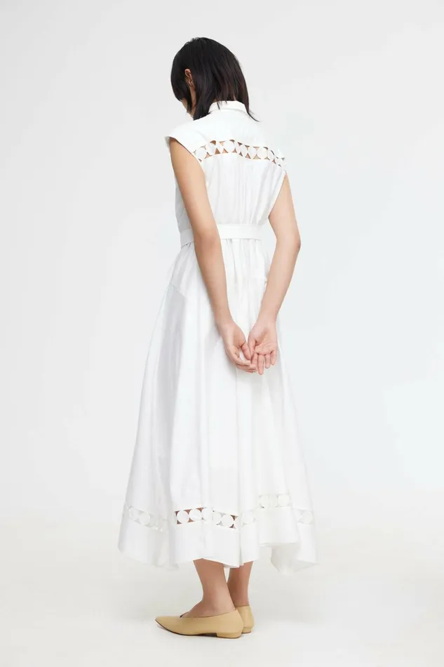 Women KEELING MIDI DRESS Ivory Acler Sale