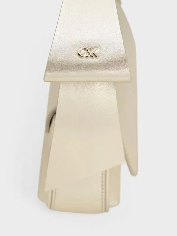 Women Leather Metallic Bow TopHandle Bag 8211 Champagne CHARLES and KEITH Top Handle Bags