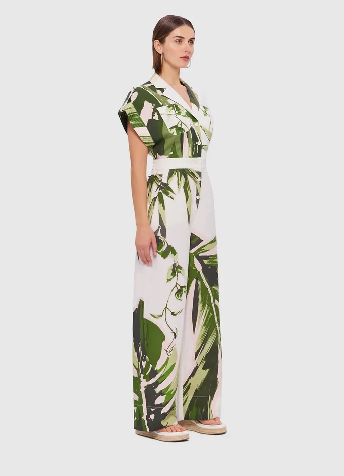 Women LEO LIN Jacie Shirt Jumpsuit 8211 Botanica Print Dresses and Jumpsuits
