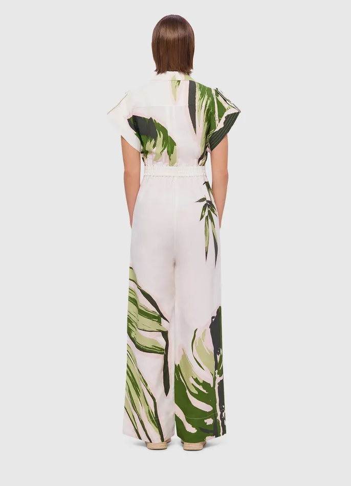 Women LEO LIN Jacie Shirt Jumpsuit 8211 Botanica Print Dresses and Jumpsuits