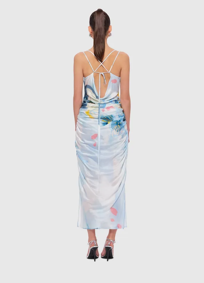Women LEO LIN Jill Cowl Neck Slip Dress 8211 Tranquility Print Dresses and Jumpsuits